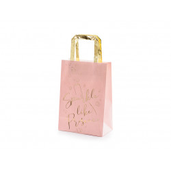 Prosecco gift bags - pink and gold, 6 pcs.