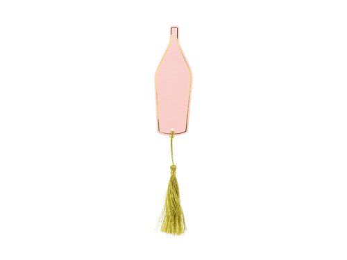 Place cards Bottles - pink and gold, 6 pcs.