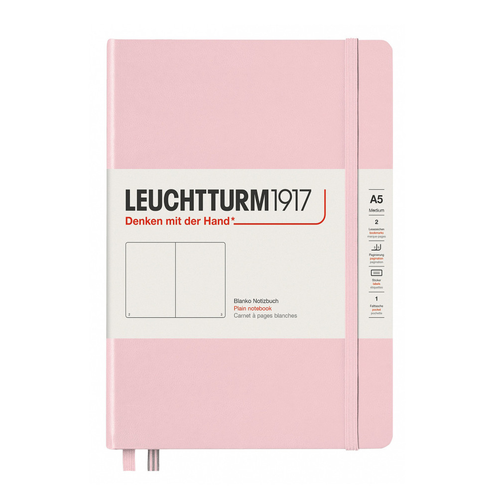 Notebook A5 - Leuchtturm1917 - plain, powder pink, 80 g/m2