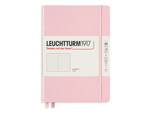 Notatnik Muted Colours A5 - Leuchtturm1917 - w kropki, jasnoróżowy, 80 g/m2