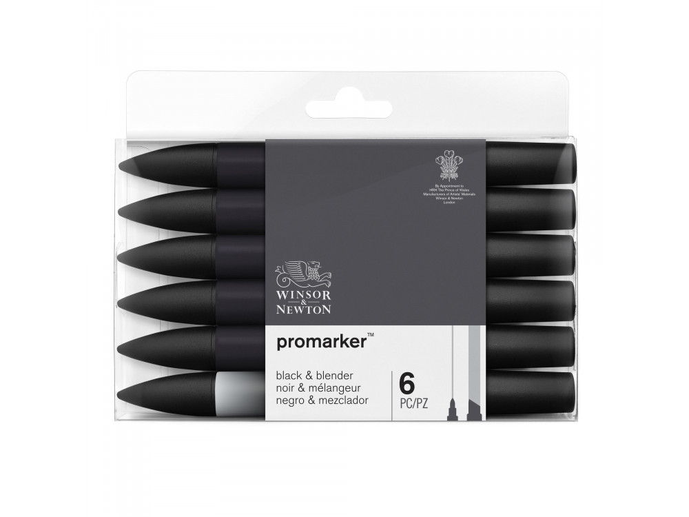 Promarker Black & Blender Set - Winsor & Newton - 5 + 1 pc.
