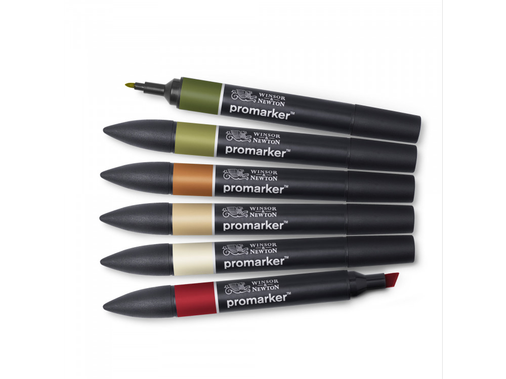 Zestaw Promarker - Winsor & Newton - Landscape Tones 1, 6 szt.