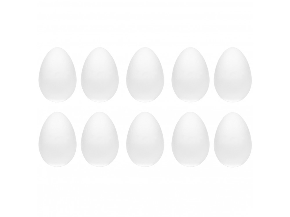 Styrofoam eggs - 10 cm, 10 pcs.