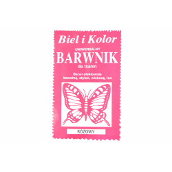 Barwnik do tkanin - Biel i kolor - różowy, 10 g