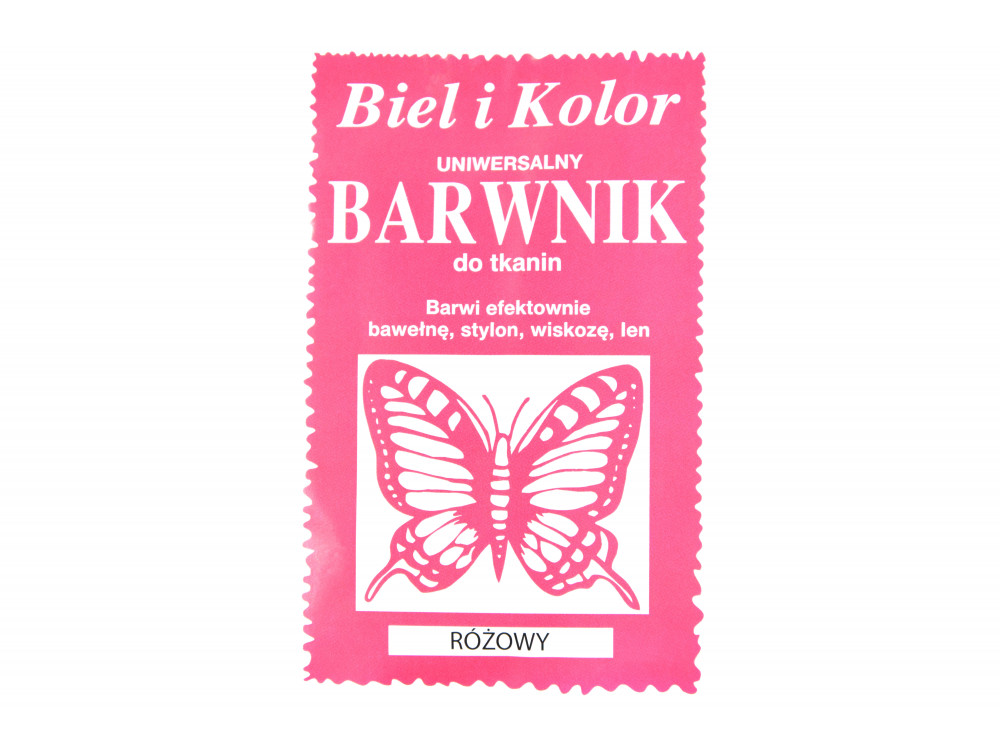 Barwnik do tkanin - Biel i kolor - różowy, 10 g