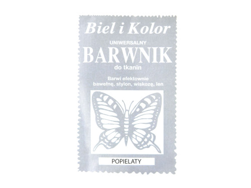 Barwnik do tkanin - Biel i kolor - popielaty, 10 g
