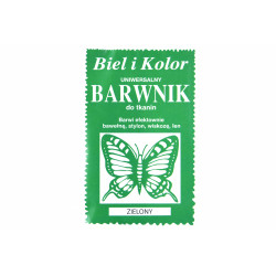 Barwnik do tkanin - Biel i kolor - zielony, 10 g