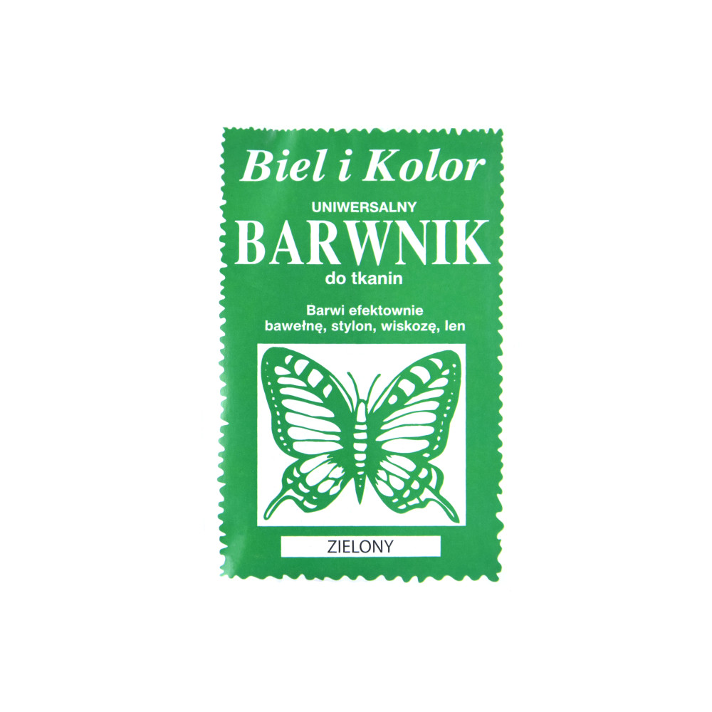 Barwnik do tkanin - Biel i kolor - zielony, 10 g
