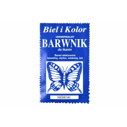 Barwnik do tkanin - Biel i kolor - niebieski, 10 g