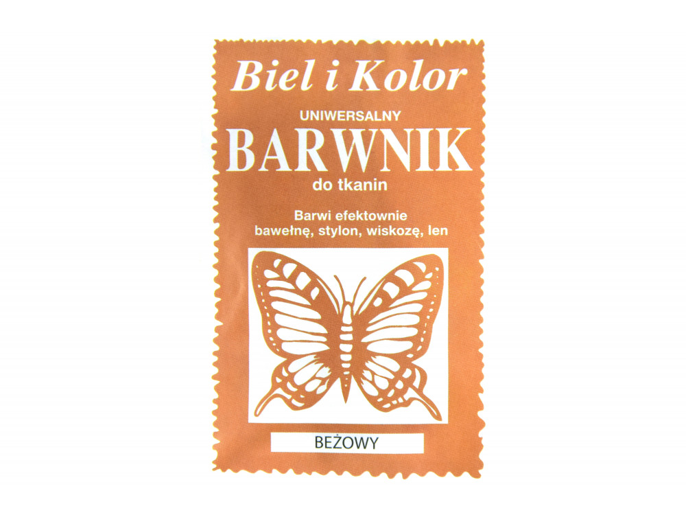 Barwnik do tkanin - Biel i kolor - beżowy, 10 g