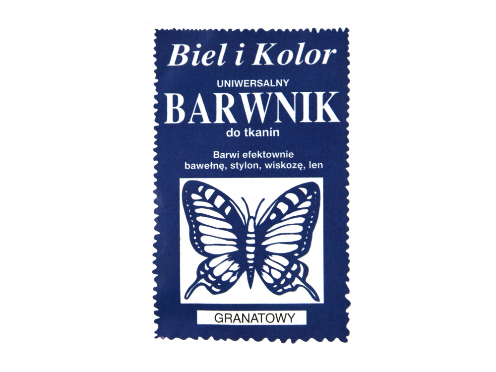 Barwnik do tkanin - Biel i kolor - granatowy, 10 g