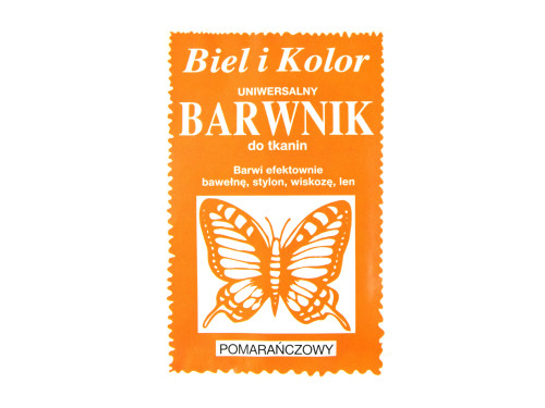 Barwnik do tkanin - Biel i kolor - pomarańczowy, 10 g
