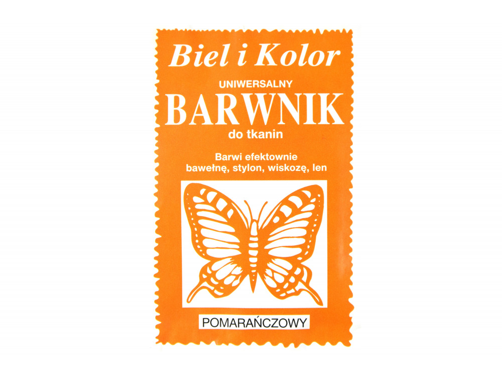 Barwnik do tkanin - Biel i kolor - pomarańczowy, 10 g
