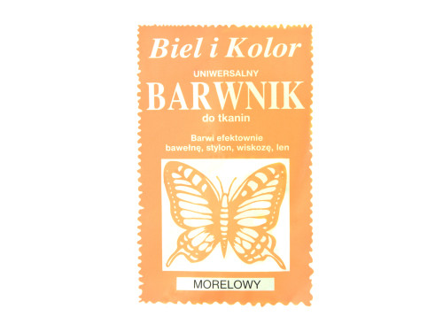 Barwnik do tkanin - Biel i kolor - morelowy, 10 g