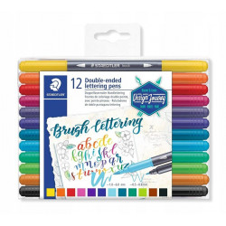 Double-ended Brush Lettering pens - Staedtler - 12 colors