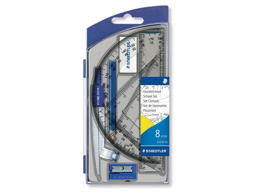 Geometric set in plastic case - Staedtler - 8 pcs.