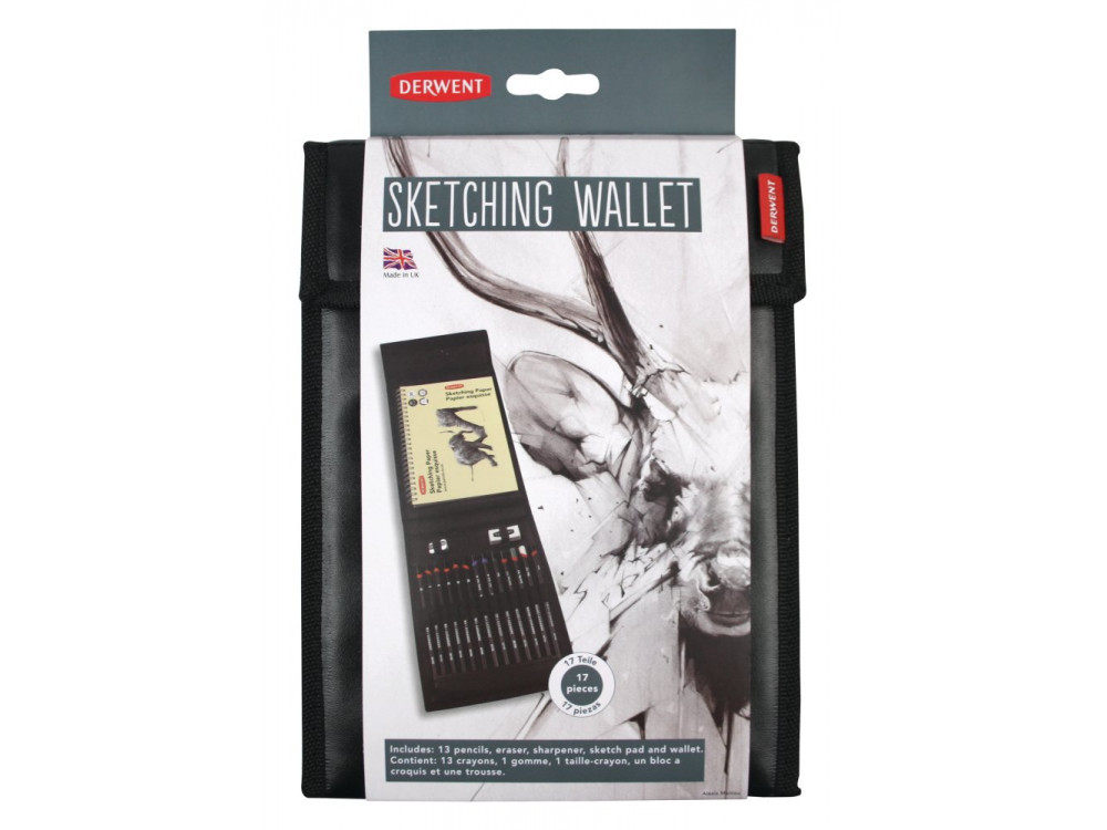 Sketching Wallet Set - Derwent - 17 pcs.