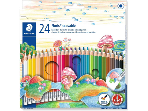 Erasable colored Noris pencils set - Staedtler - 24 colors