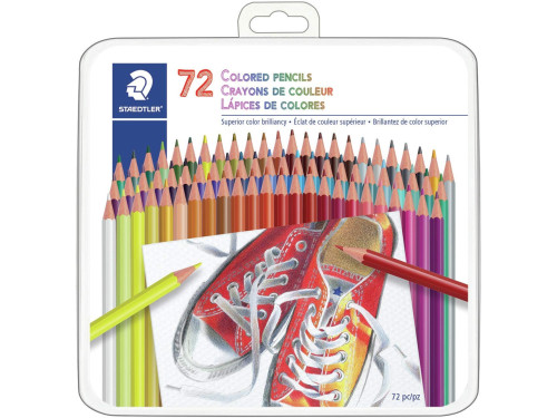 Zestaw kredek ołówkowych w metalowym etui - Staedtler - 72 kolory