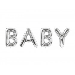 Balon foliowy Baby - srebrny, 86 x 262 cm