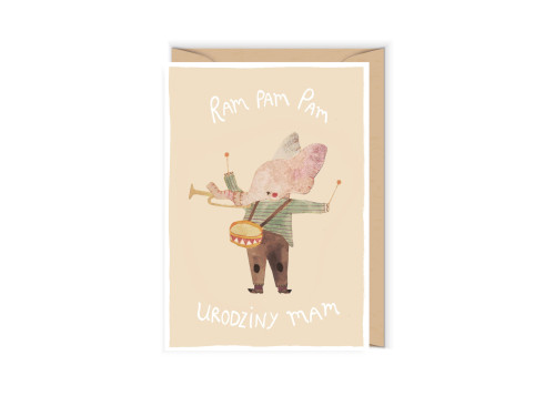 Greeting card - Cudowianki - Ram Pam Pam, 12 x 17 cm