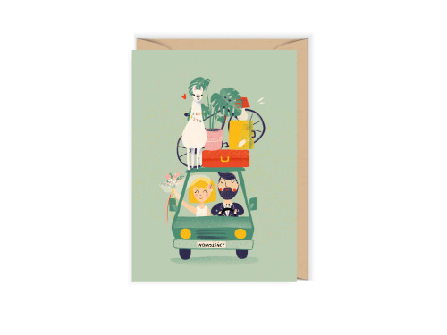 Kartka okolicznościowa - Cudowianki - Nowożeńcy, 12 x 17 cm