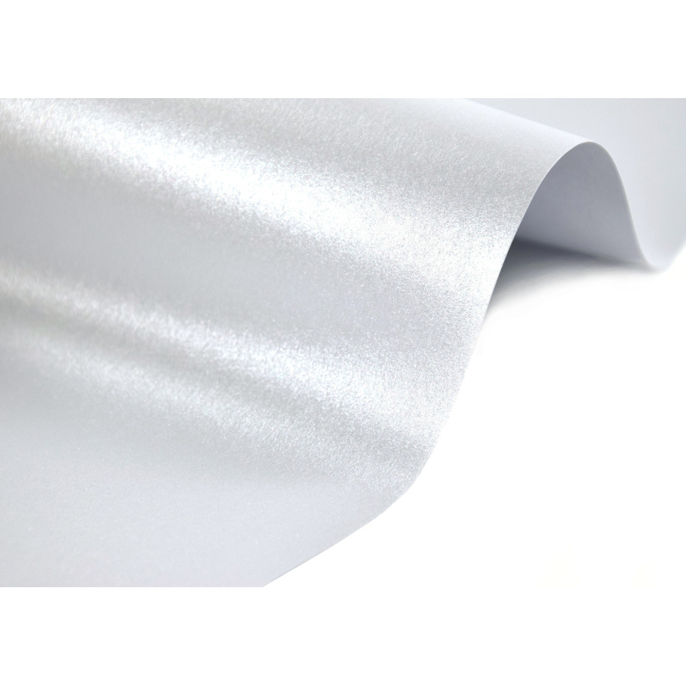 Papier Curious Metallics 120g - White Silver, srebrny, A4
