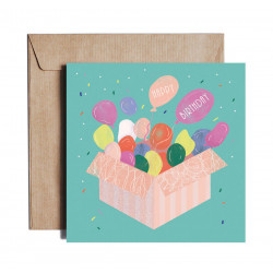 Greeting card - Pieskot - Surprise, 14,5 x 14,5 cm