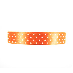 Polka Dot Ribbon - light orange, 12 mm x 22 m
