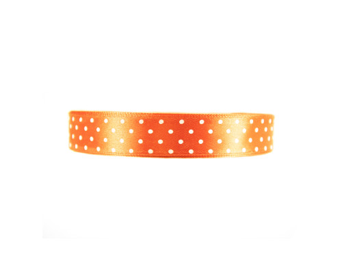 Polka Dot Ribbon - light orange, 12 mm x 22 m