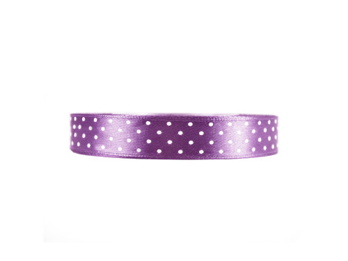 Polka Dot Ribbon - light violet, 12 mm x 22 m
