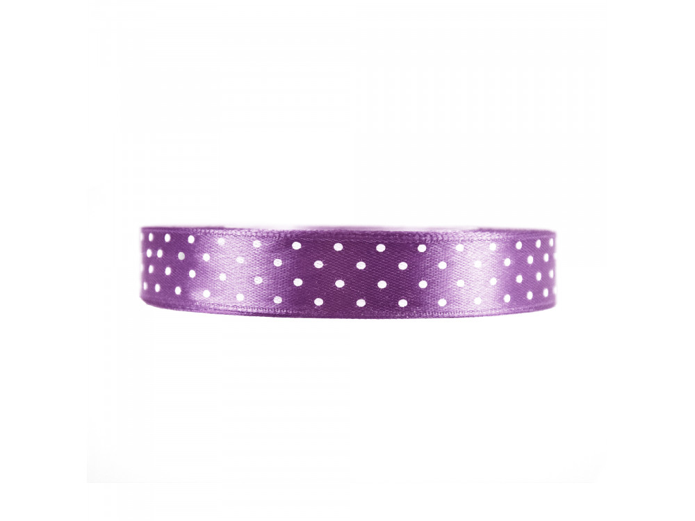 Polka Dot Ribbon - light violet, 12 mm x 22 m