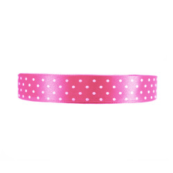 Polka Dot Ribbon - pink, 12 mm x 22 m