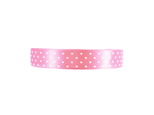 Polka Dot Ribbon - light pink, 12 mm x 22 m