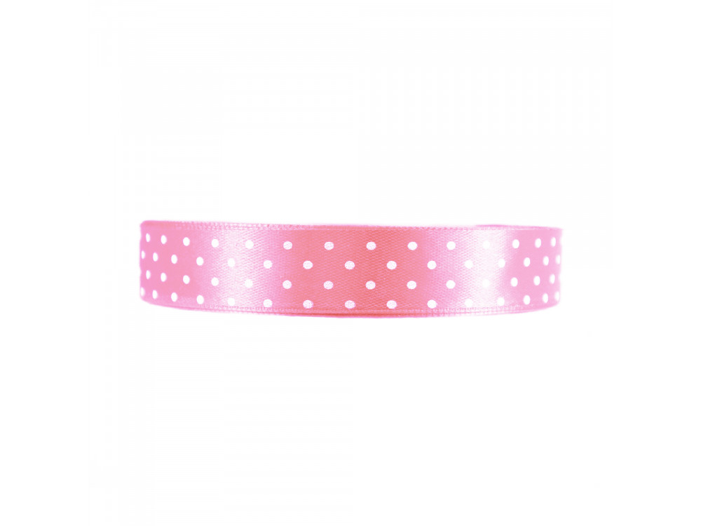 Polka Dot Ribbon - light pink, 12 mm x 22 m