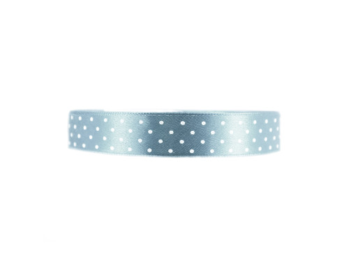 Polka Dot Ribbon - light blue, 12 mm x 22 m