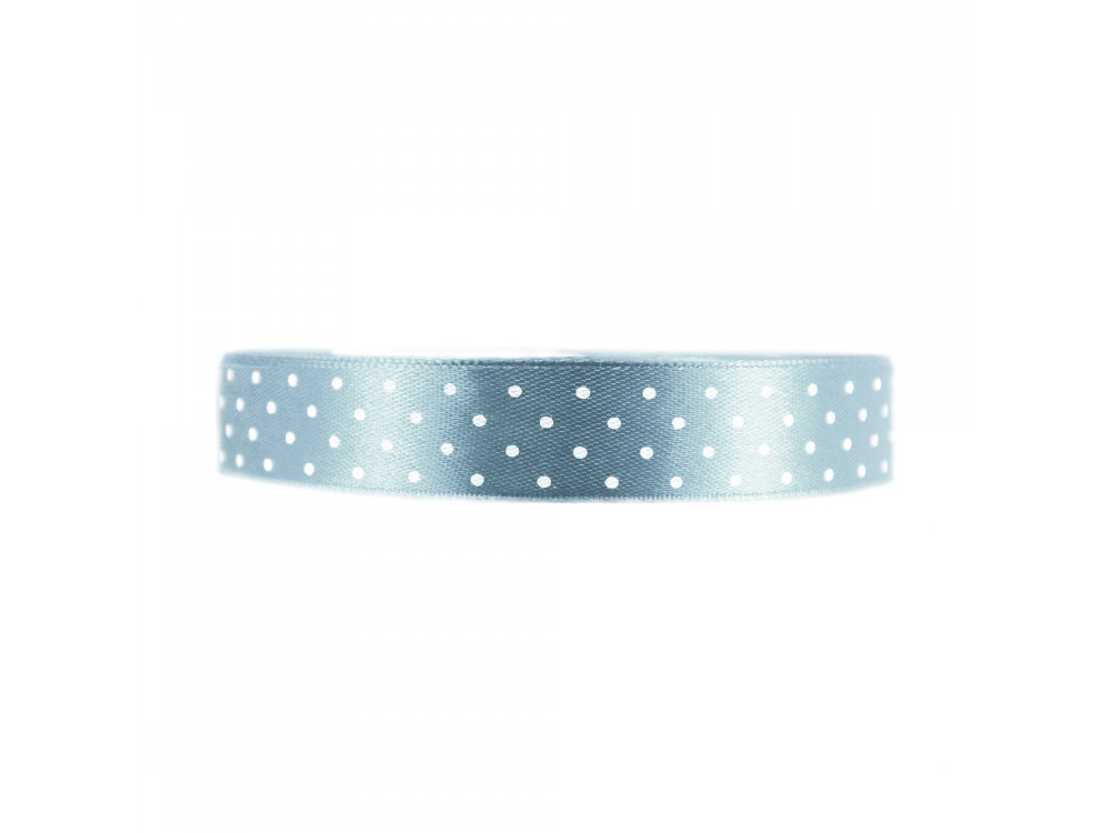 Polka Dot Ribbon - light blue, 12 mm x 22 m