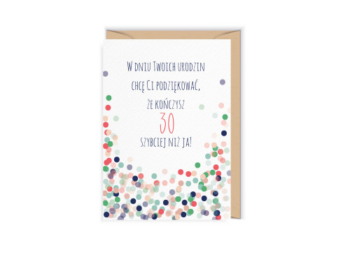 Greeting card - Cudowianki - 30ste urodziny, 12 x 17 cm