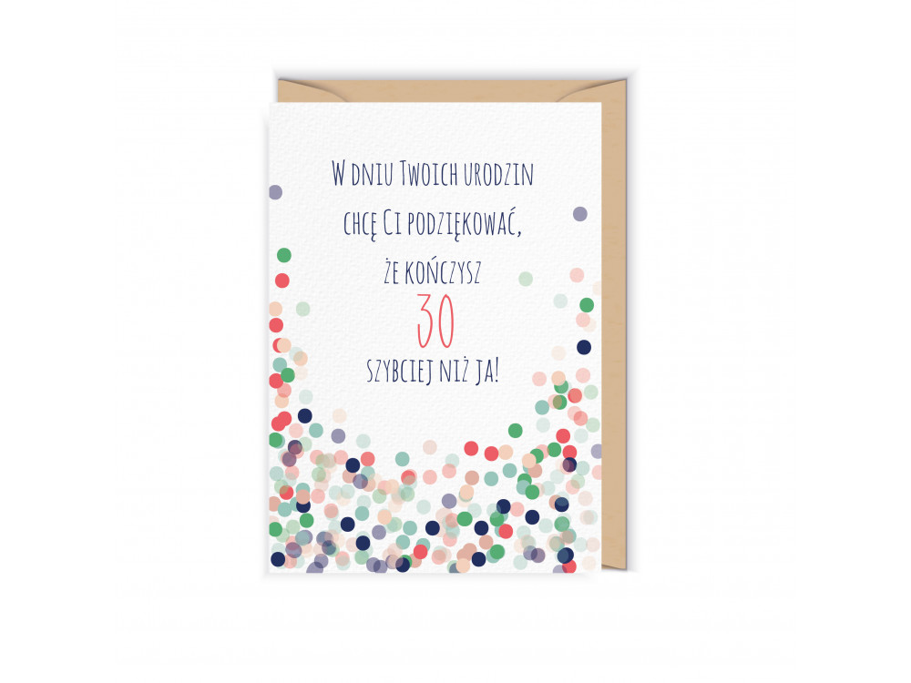 Greeting card - Cudowianki - 30ste urodziny, 12 x 17 cm