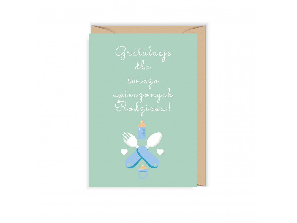 Greeting card - Cudowianki - Świeżo upieczeni rodzice, 12 x 17 cm