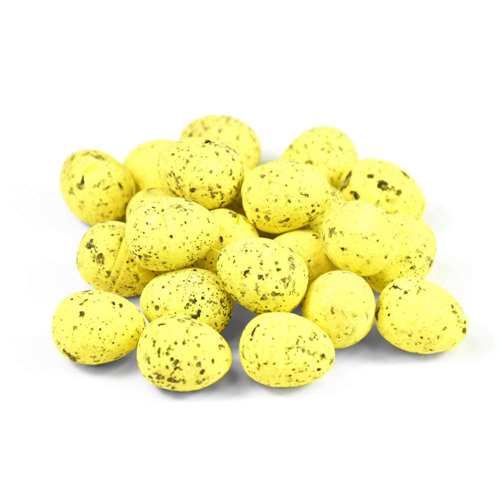 Polystyrene eggs spotted 18 x 25 mm 50 pcs. - Yellow