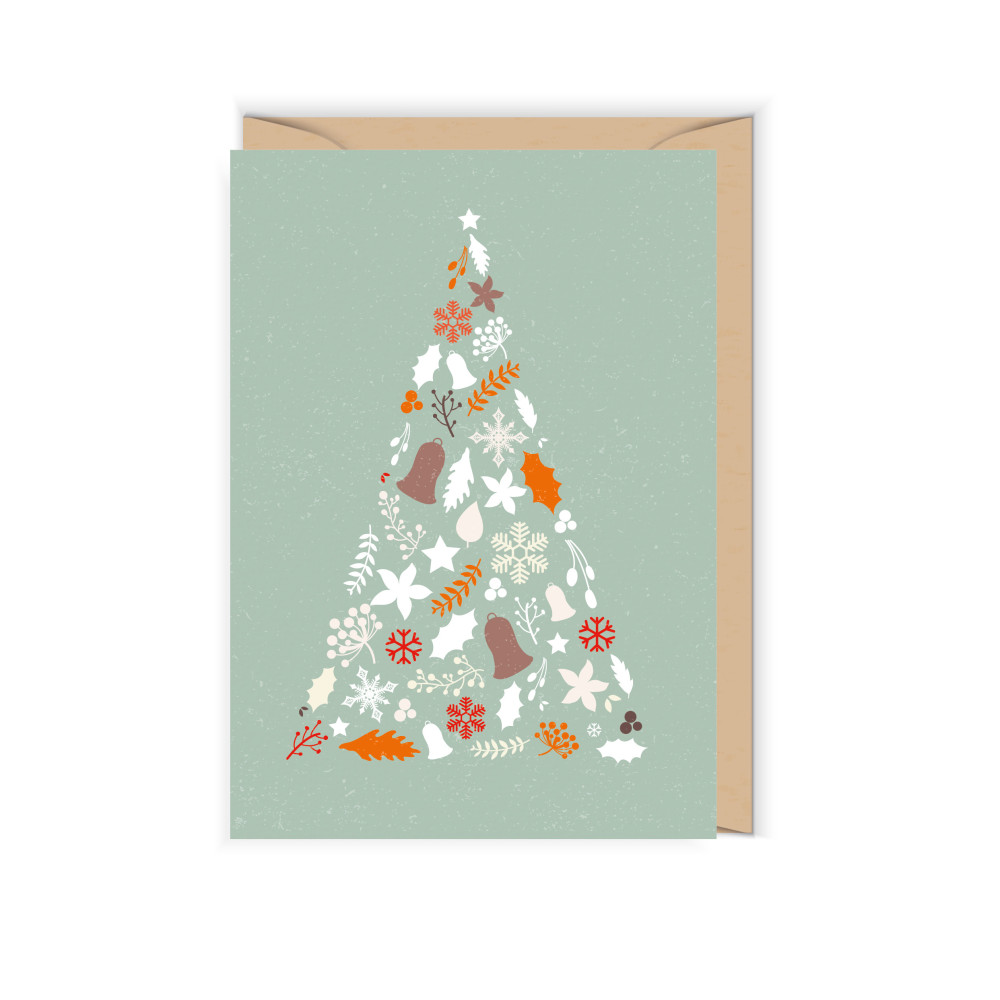 Greeting card - Cudowianki - Christmas tree, 12 x 17 cm