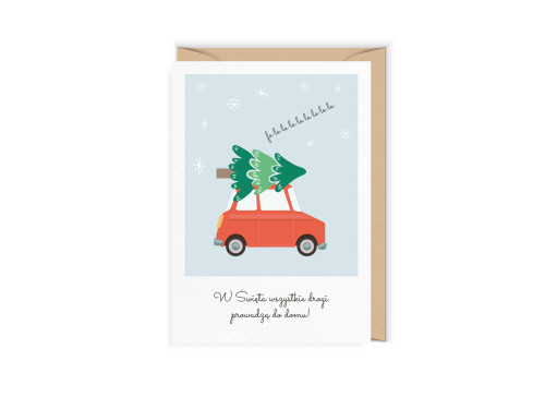 Greeting card - Cudowianki - Fa la la, 12 x 17 cm