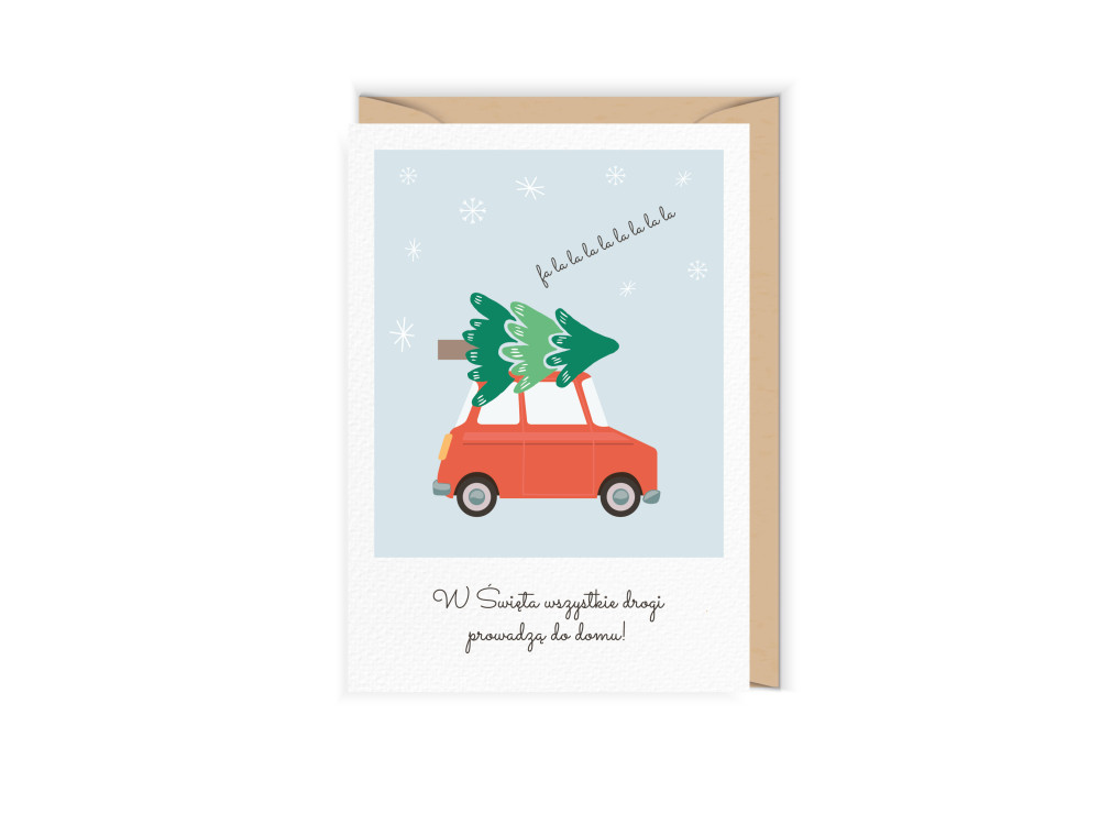 Greeting card - Cudowianki - Fa la la, 12 x 17 cm