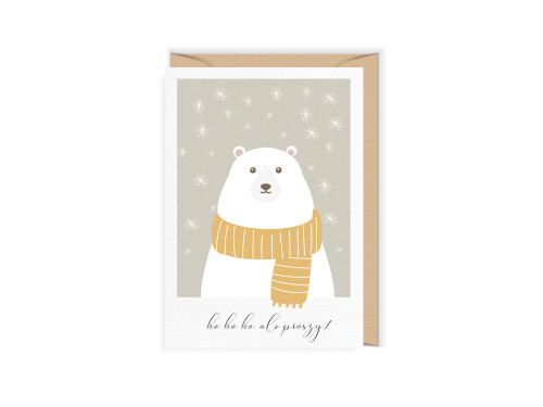 Greeting card - Cudowianki - Ale prószy, 12 x 17 cm