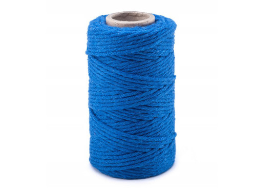 Cotton cord for macrames - blue, 2 mm, 100 g, 70 m
