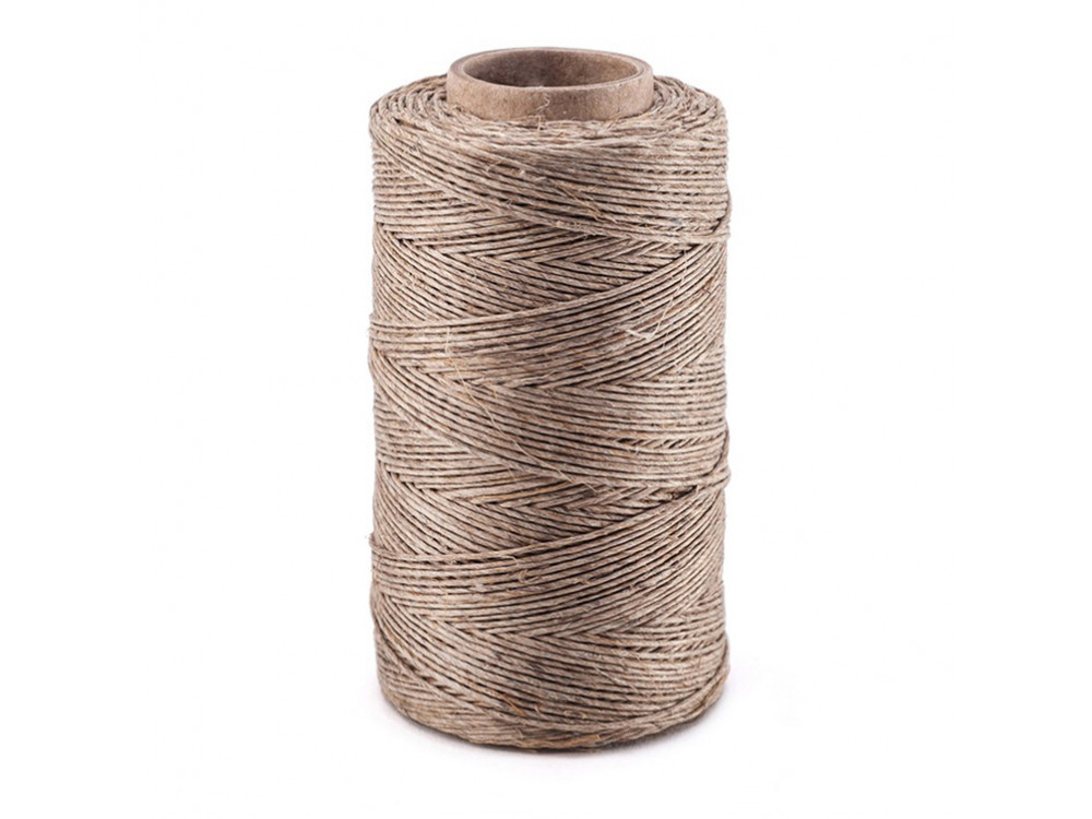 Nici lniane nabłyszczane - szare, 1 mm, 100 g, 220 m