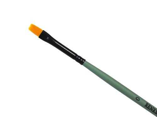 Flat, synthetic, 1006F series brush - Renesans - short handle, no. 0