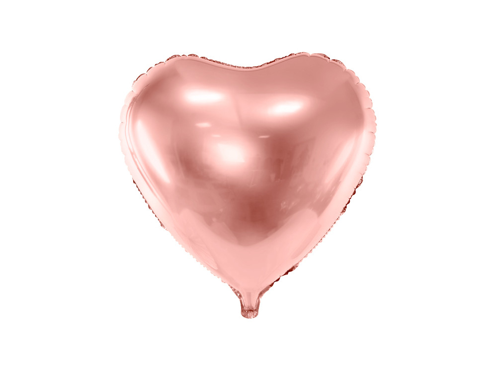 Foil balloon Heart - rose gold, 61 cm