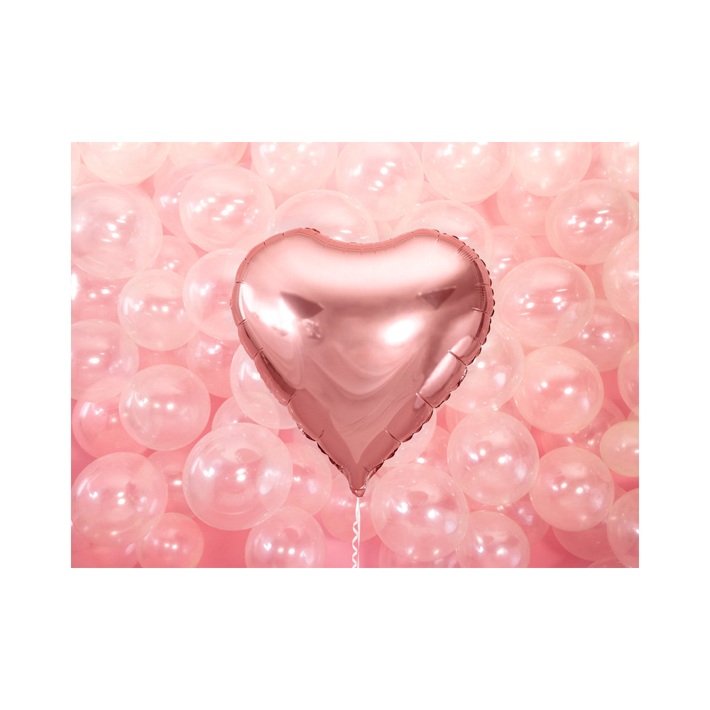 Foil balloon Heart - rose gold, 61 cm